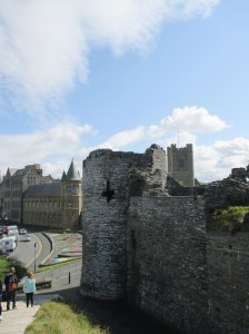 The north tower, with view of the crazy golf in the background