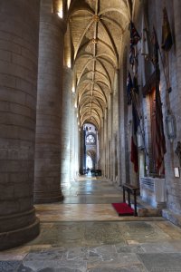 Norman pillars in the side ailse