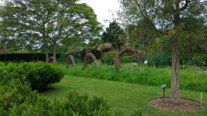 The wicker sea monster in the grass