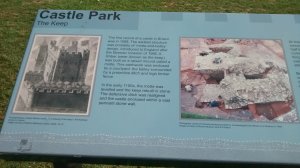 Information board at the site of the great keep