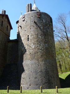Note the original stonework at the base of the tower