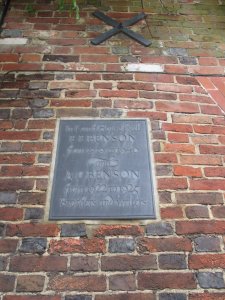 Plaque to the Benson brothers, who lived at Lamb House