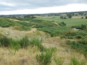 Ramparts viewed from the top of the hill fort