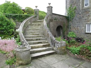 Stairs leading to the main entrance
