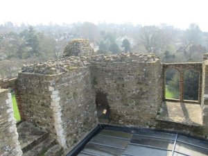 View across the roof of the tower