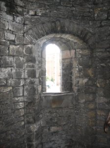 Inside the battlement tunnels
