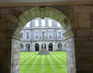 The palace was built around the clositers of the ancient abbey
