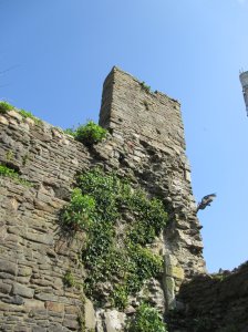 Remains of a tower on the prison building