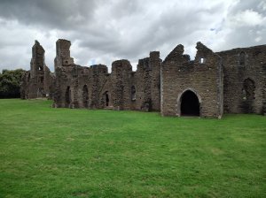 The Lay Brothers' Range is the first part of the abbey to be seen from the road