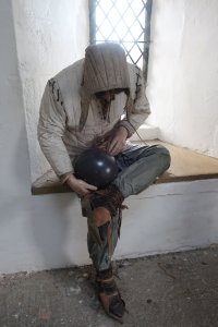 One of the life like wax models in the display