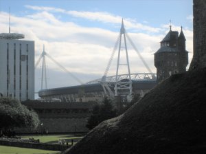 The castle is next to the Principality Stadium