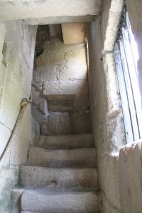 The stairs up to the dormitories
