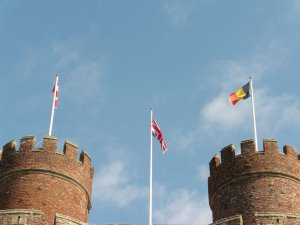 Close-up of the towers