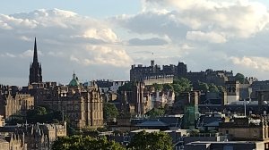 View of the castle on the Edinburgh skyline