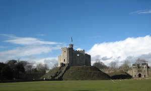 Distance view of the keep