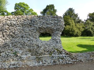 The wall of the great hall building