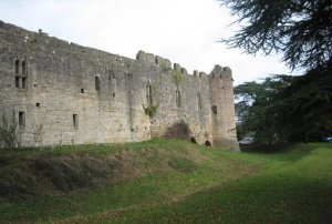 View of the castle and moat