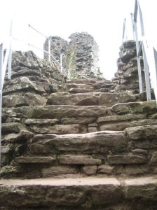 Steps up to the battlements