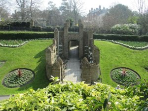 Decorative mock castle in the park