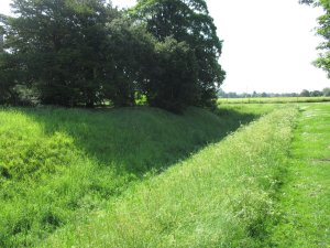 The moat is now dry