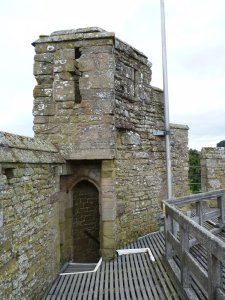 At the top of the tower