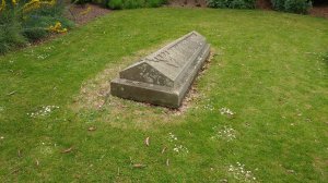The memorial tomb in the Bishop's garden